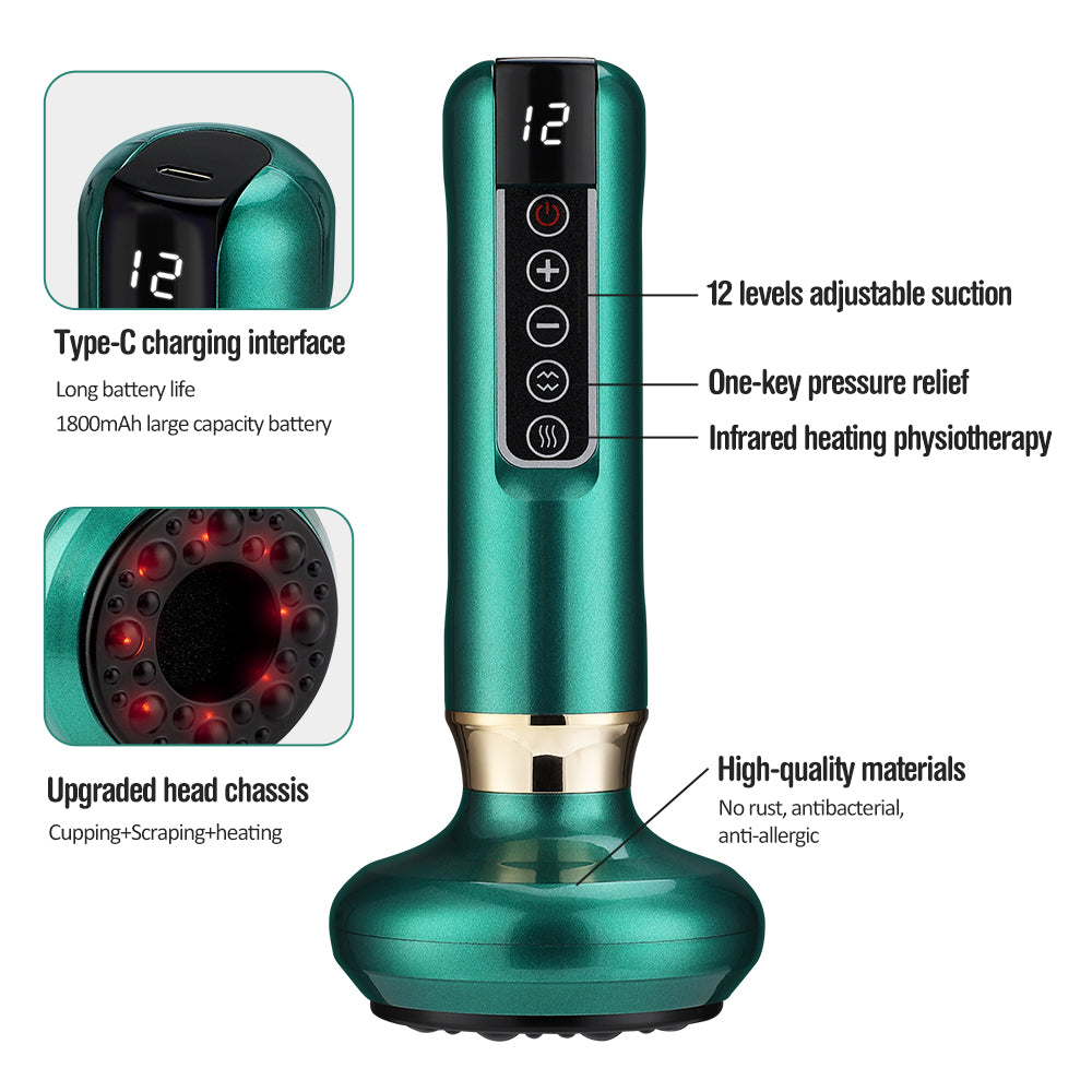 Infrared Heat Cupping Massager: GuaSha & Pain Relief