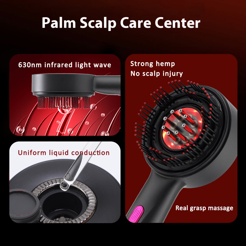 Red Light Hair Comb: Shiatsu Scalp Massager & Anti Hair Loss