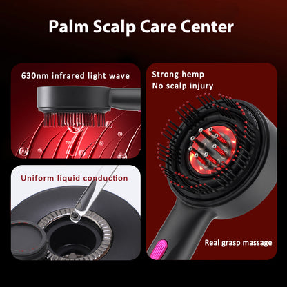 Red Light Hair Comb: Shiatsu Scalp Massager & Anti Hair Loss