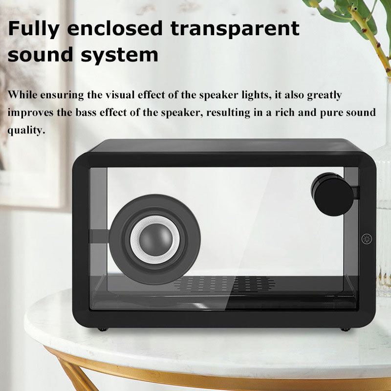 Wireless Bluetooth Speaker: Organic Glass, RGB, AUX Support