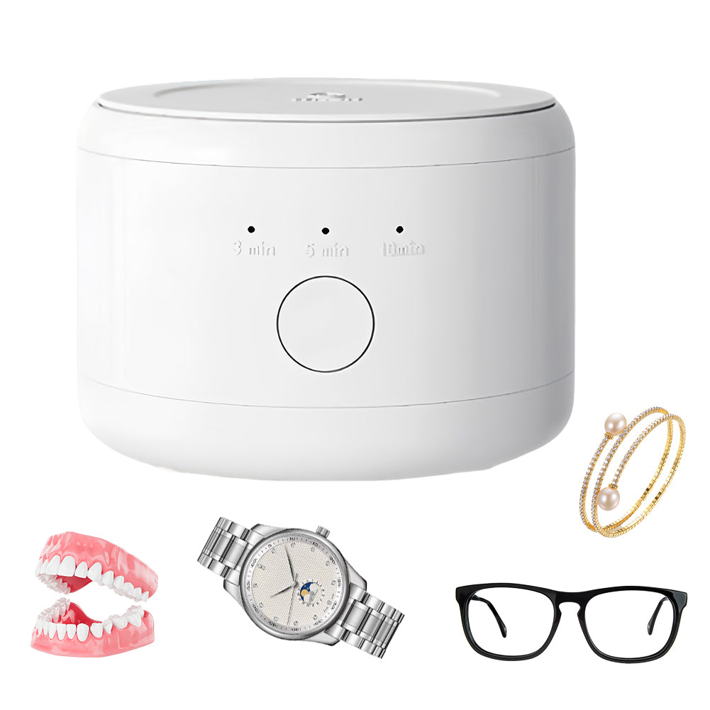 Electric Ultrasonic Cleaner - One-Touch Jewelry & Glasses Care