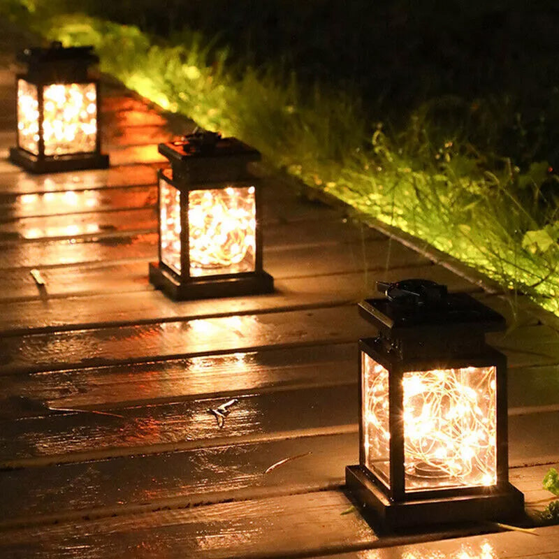 LED Solar Hanging Lanterns - Waterproof Outdoor Garden Lights