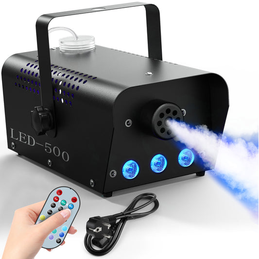 U'King 500W RGB LED Fog Machine with Remote for Halloween