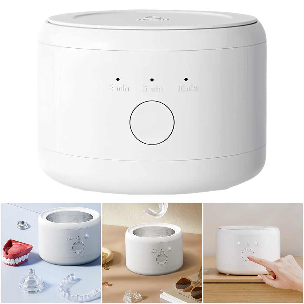 Electric Ultrasonic Cleaner - One-Touch Jewelry & Glasses Care