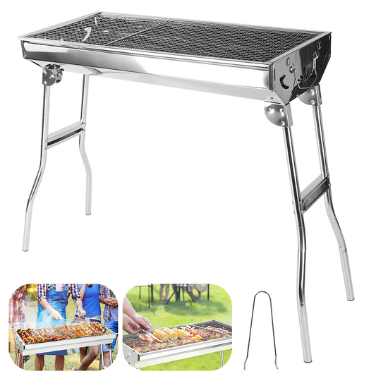 Portable Charcoal Grill Stainless Steel BBQ for Camping