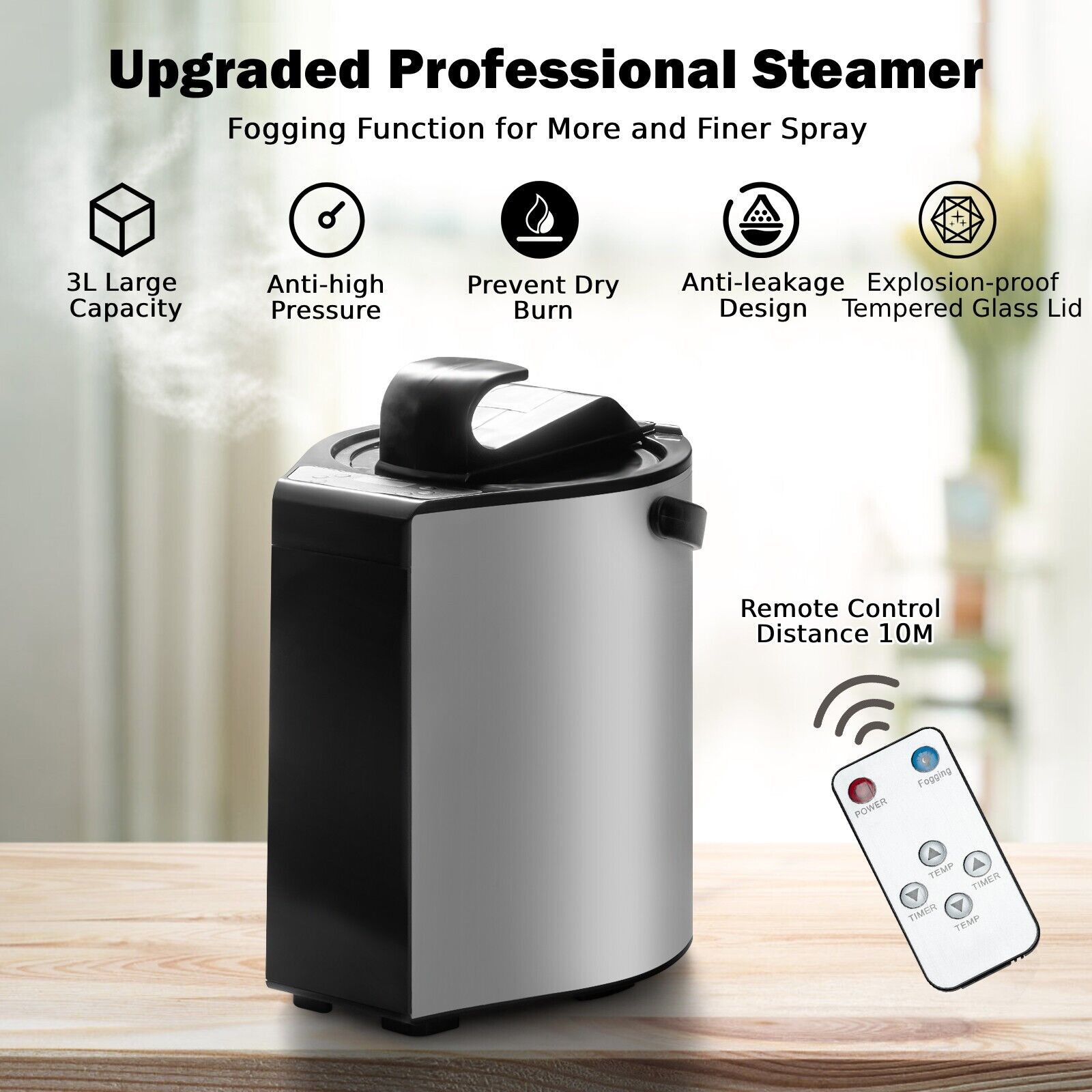 3L Indoor Steam Sauna - Slimming Detox Spa with Remote Control