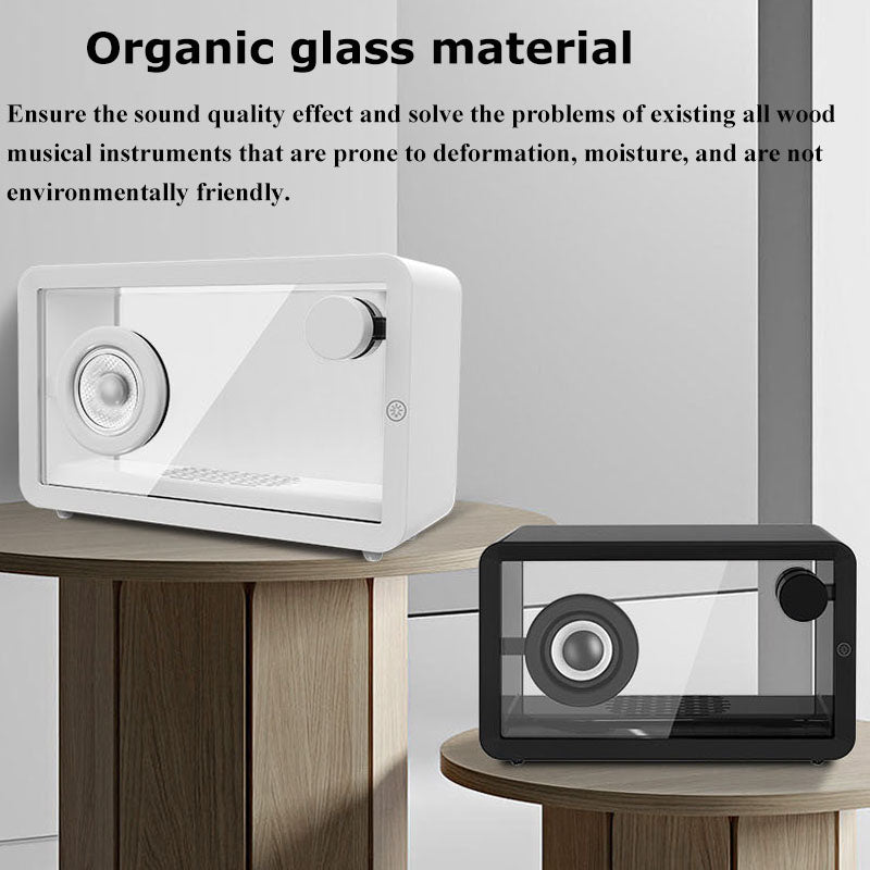 Wireless Bluetooth Speaker: Organic Glass, RGB, AUX Support