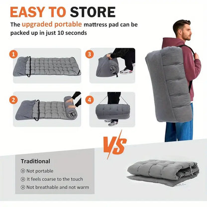 Heavy-Duty Portable Camping Folding Sleeping Bed With Mattress