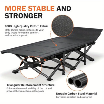Heavy-Duty Portable Camping Folding Sleeping Bed With Mattress