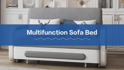 Folding Sofa Bed with Storage Box & Latex Support