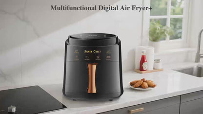 8L Black Portable Air Fryer Oven